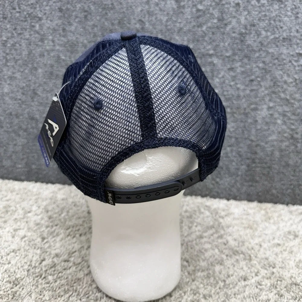 Kickin Cancer's Bass 15 Years Hat Cap Mesh Snapback Blue Fish For The Cure